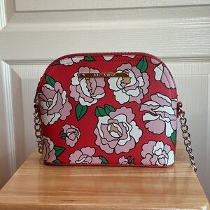 Betsey Johnson Pink and Red Floral Crossbody Bag💖💖💖NWOT